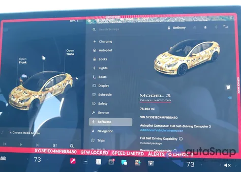 2021 Tesla Model 3 Performance Dual Motor All-Wheel Drive z USA, uszkodzony, nr VIN 5YJ3E1EC4MF988480